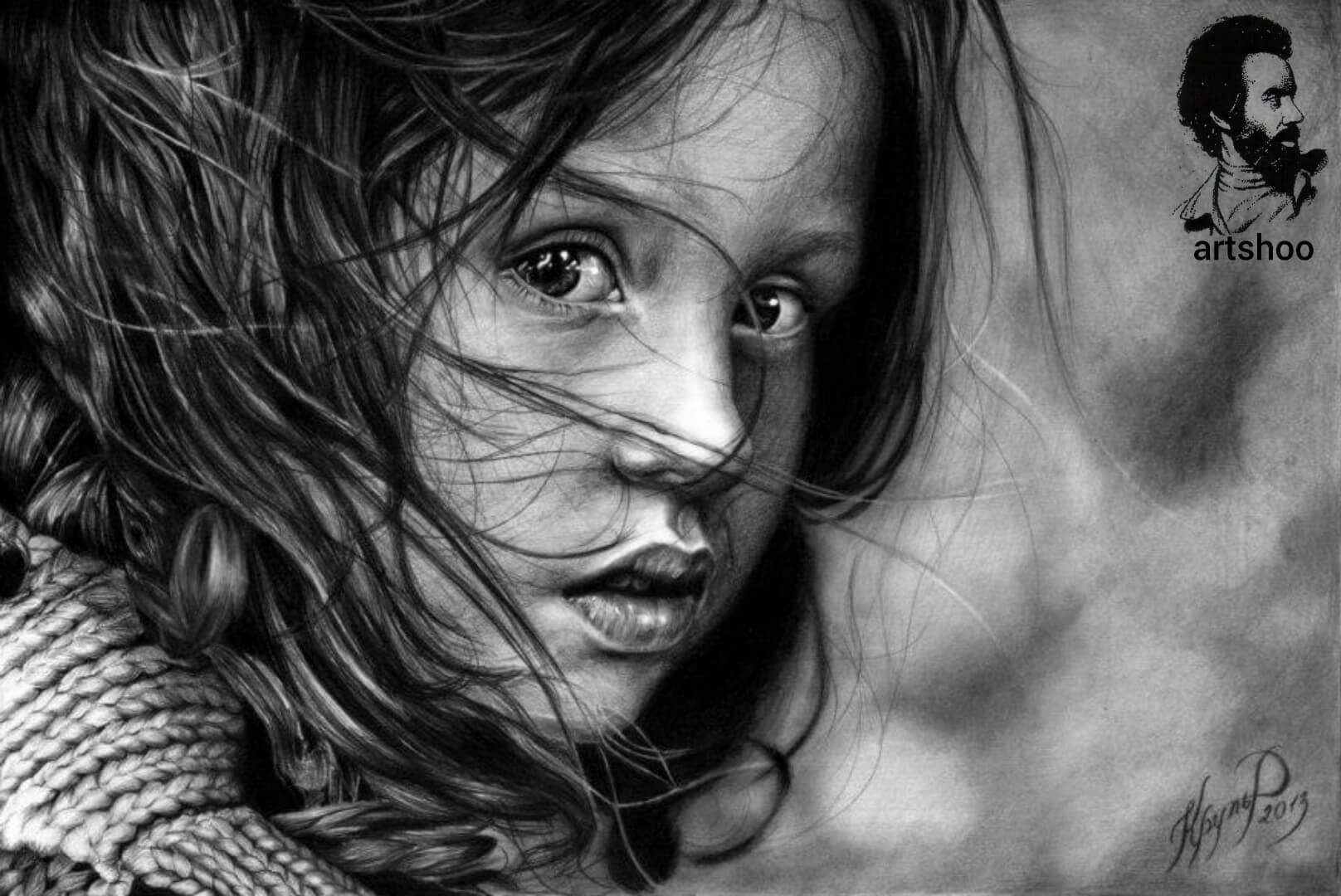 آموزش نقاشی سیاه قلم